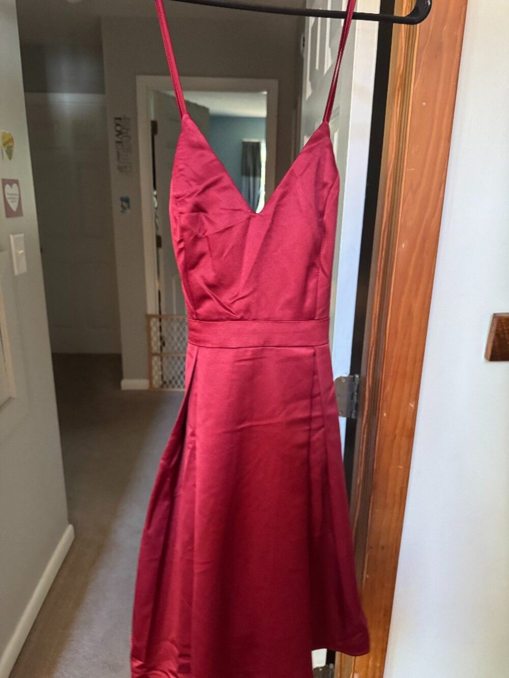 Red formal dress size small
